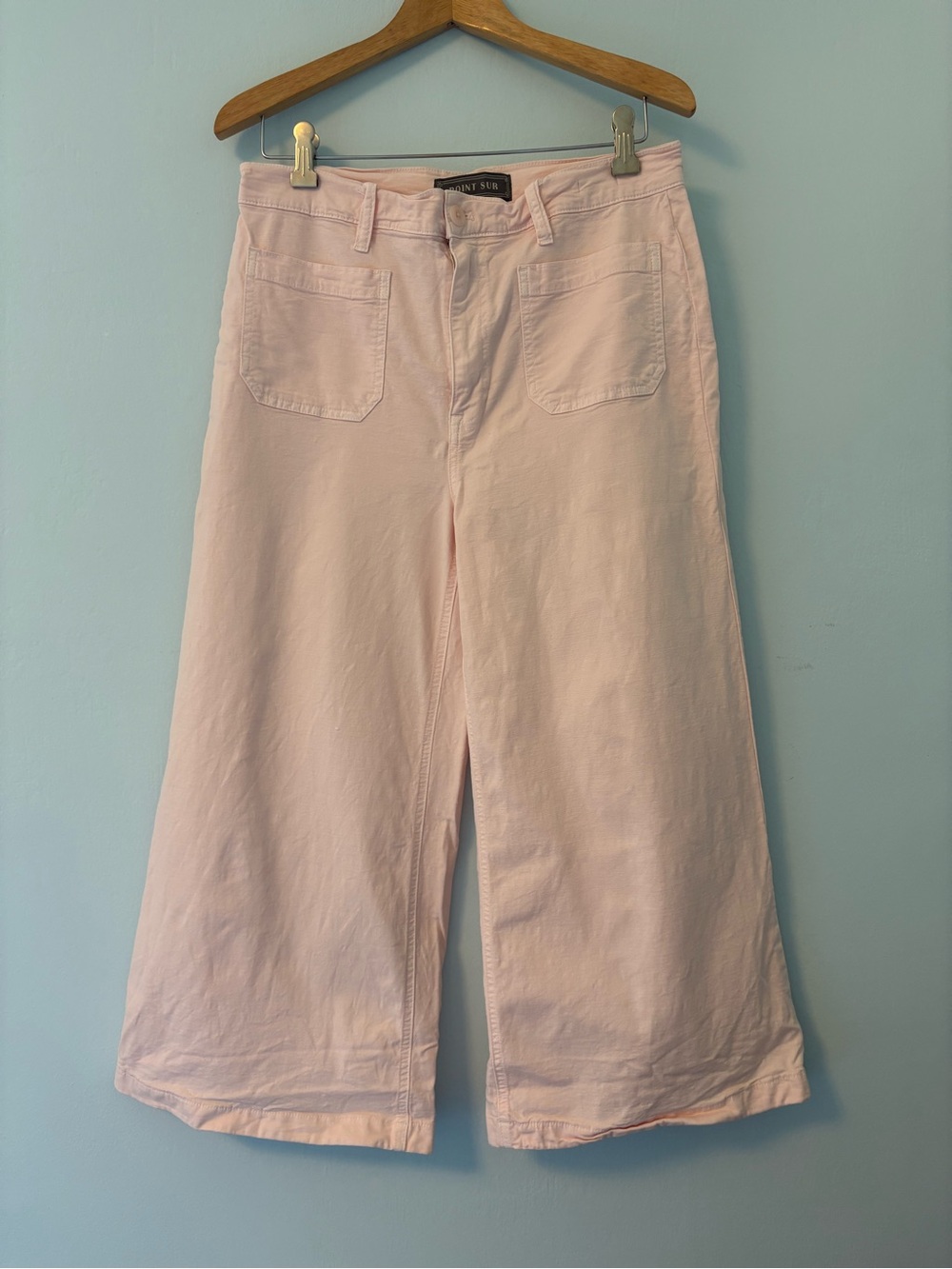 Point Sur Wide Leg Cropped Pale Pink Pants 30